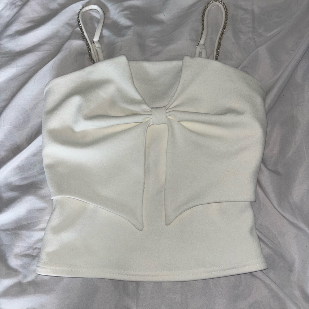 Willow White Sleeveless Bustier Camisole